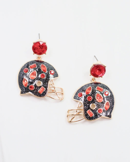 Halsey Helmet Earring Black/Red