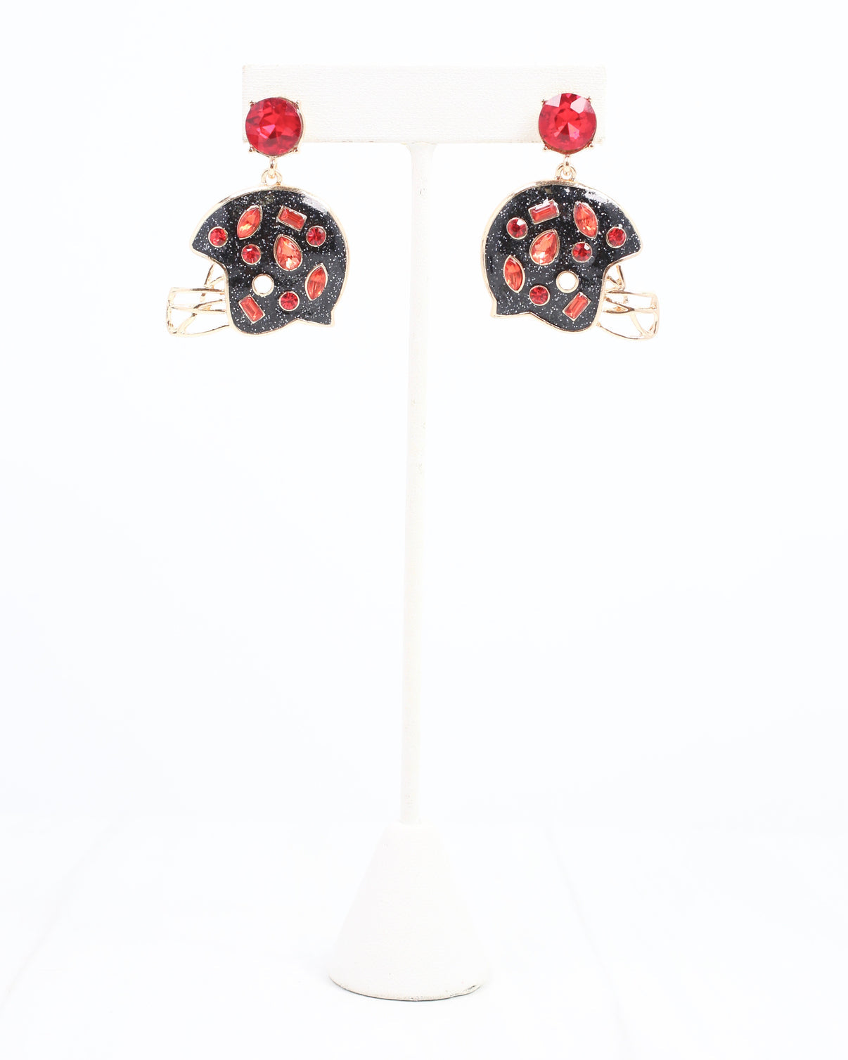 Halsey Helmet Earring Black/Red