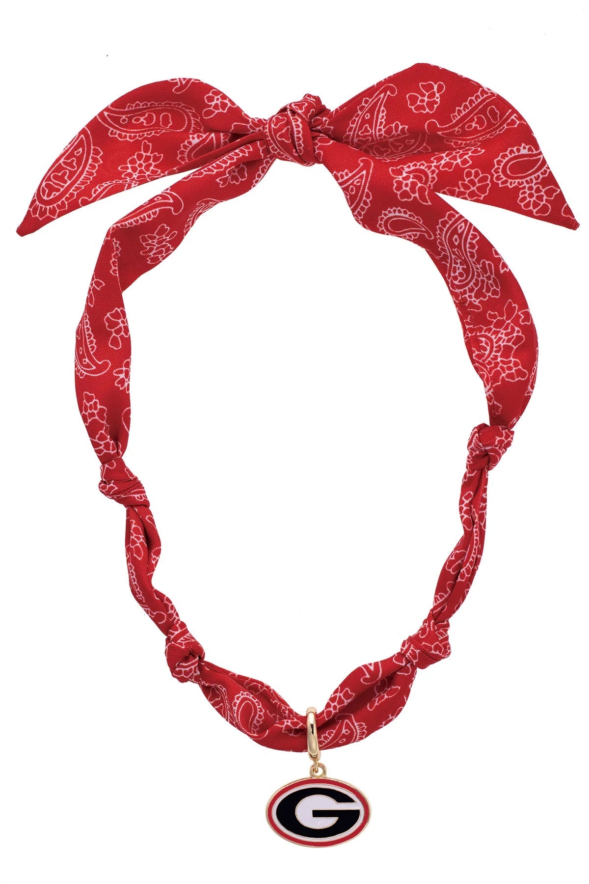 Ga Bulldog Scarf Necklace