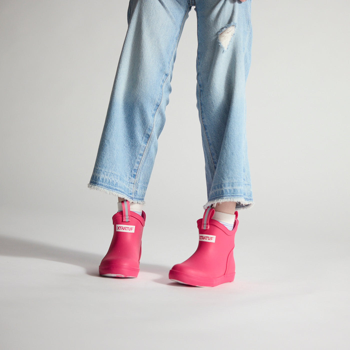 Big Kids Neon Pink Xtratuf Deck Boots