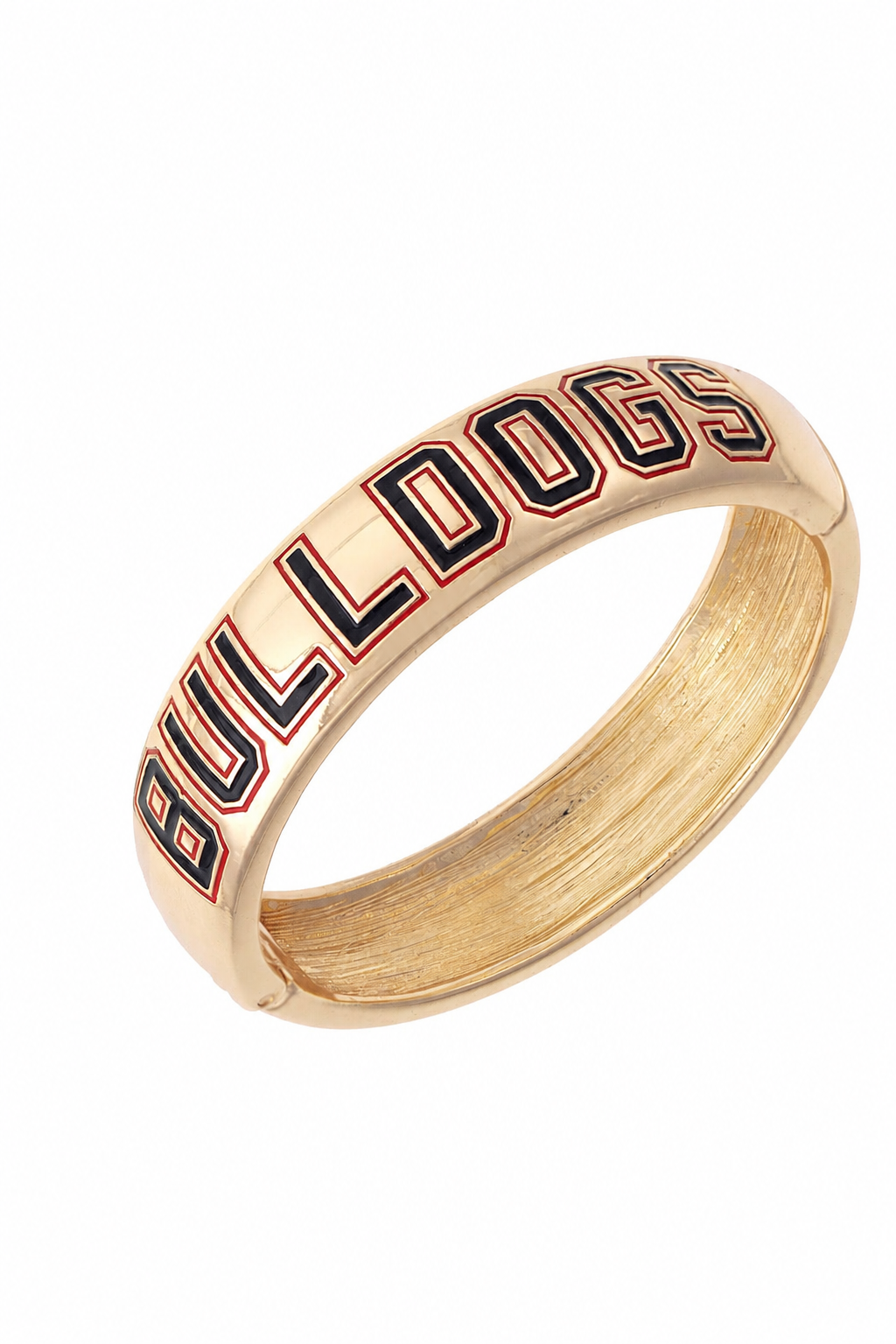 Georgia Bulldogs Polished Metal Hinge Bangle
