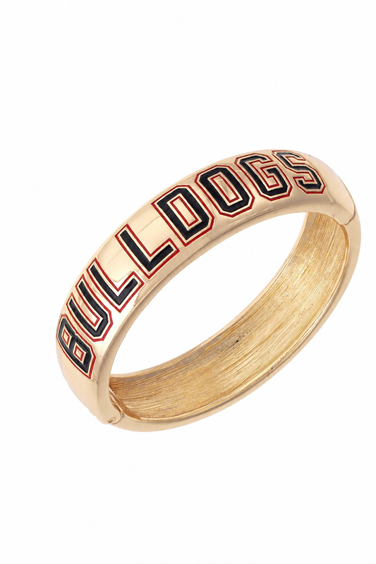 Georgia Bulldogs Polished Metal Hinge Bangle