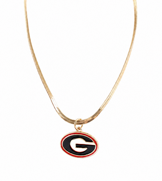 18” Georgia Gold & Enamel Logo Necklace