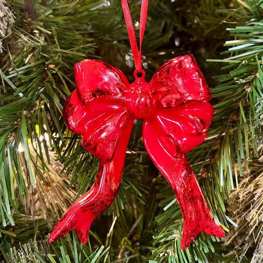 Red bow ornament