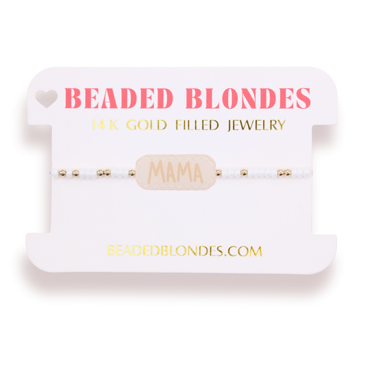 Beaded Blondes Mama Bracelet on Color
