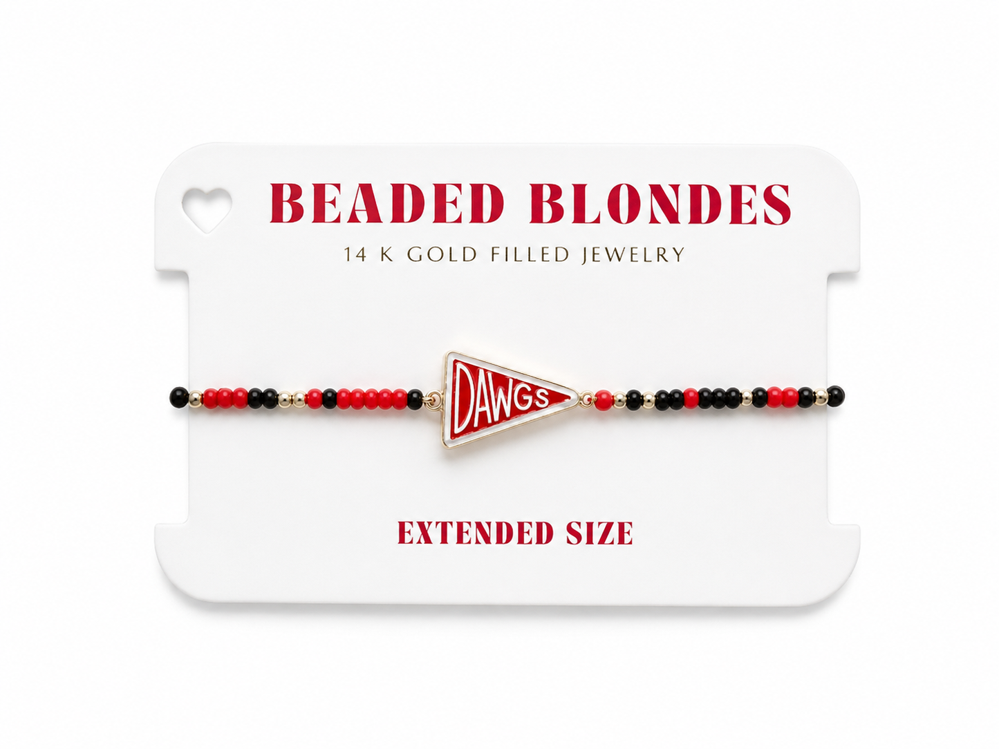 Beaded Blondes Dawgs Flag Bracelet(extended Size)