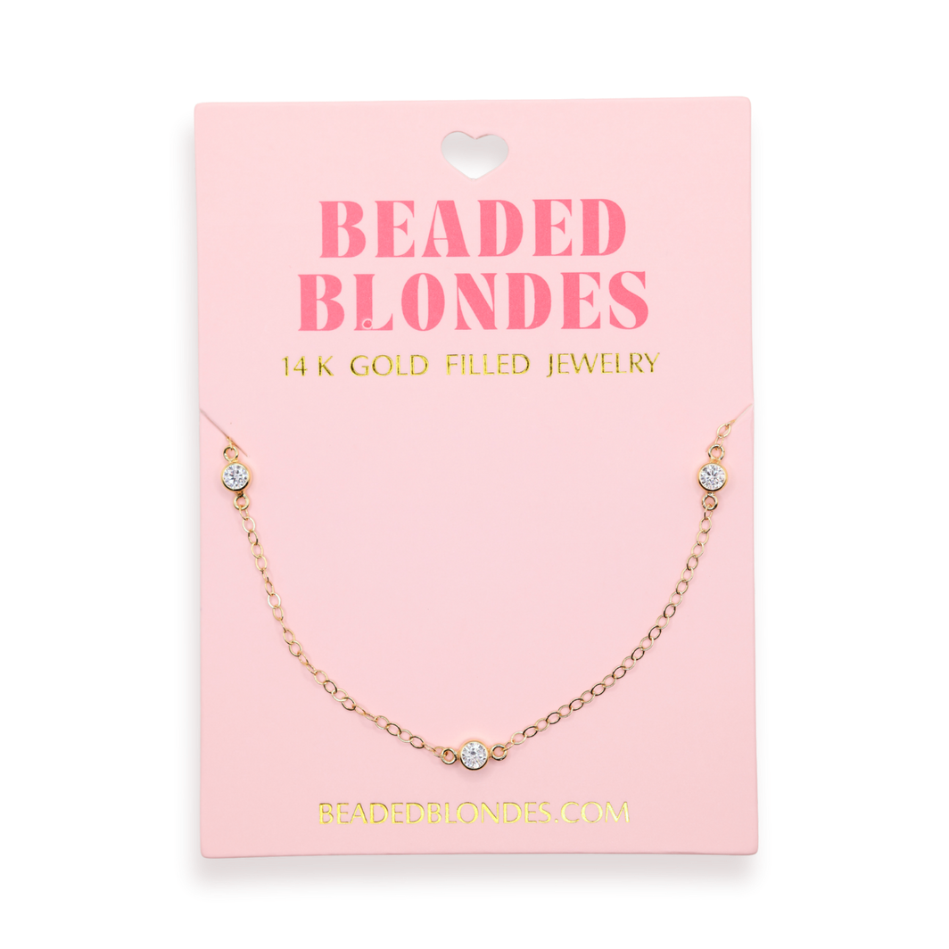 Beaded Blondes Crystal Chain Bracelet