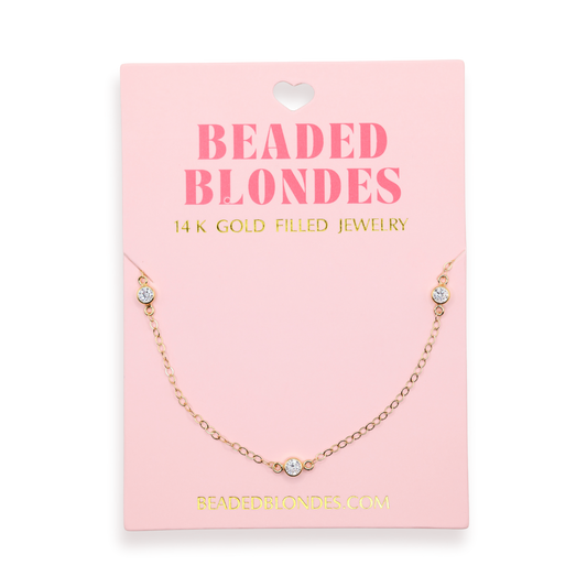 Beaded Blondes Crystal Chain Bracelet