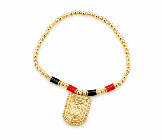 UGA Arch Gold Enamel Bracelet