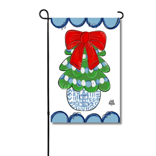 Chinoiserie Tree Glam Garden Flag | UV Protection