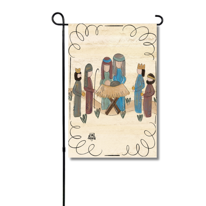 Nativity Glam Garden Flag | UV Protected