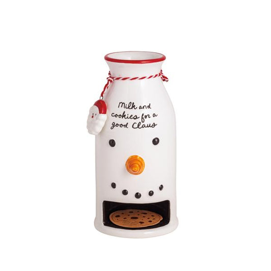Snowman milk and cookies pitcher