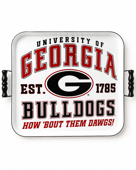 Georgia Retro Enamel Tray with Handles