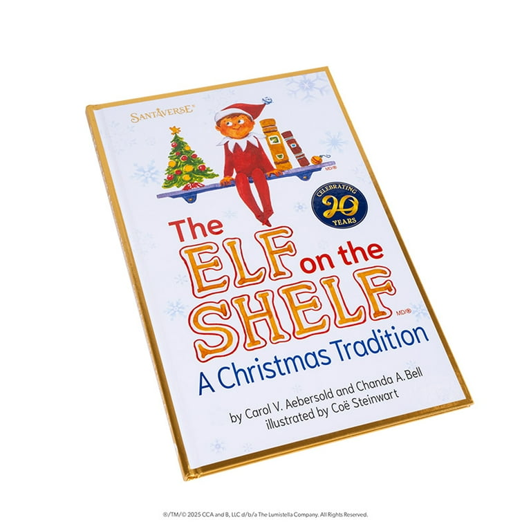 The Elf on the Shelf 20th Anniversary Scout Elf – Boy with Blue Eyes, Posable Christmas Elf and Storybook
