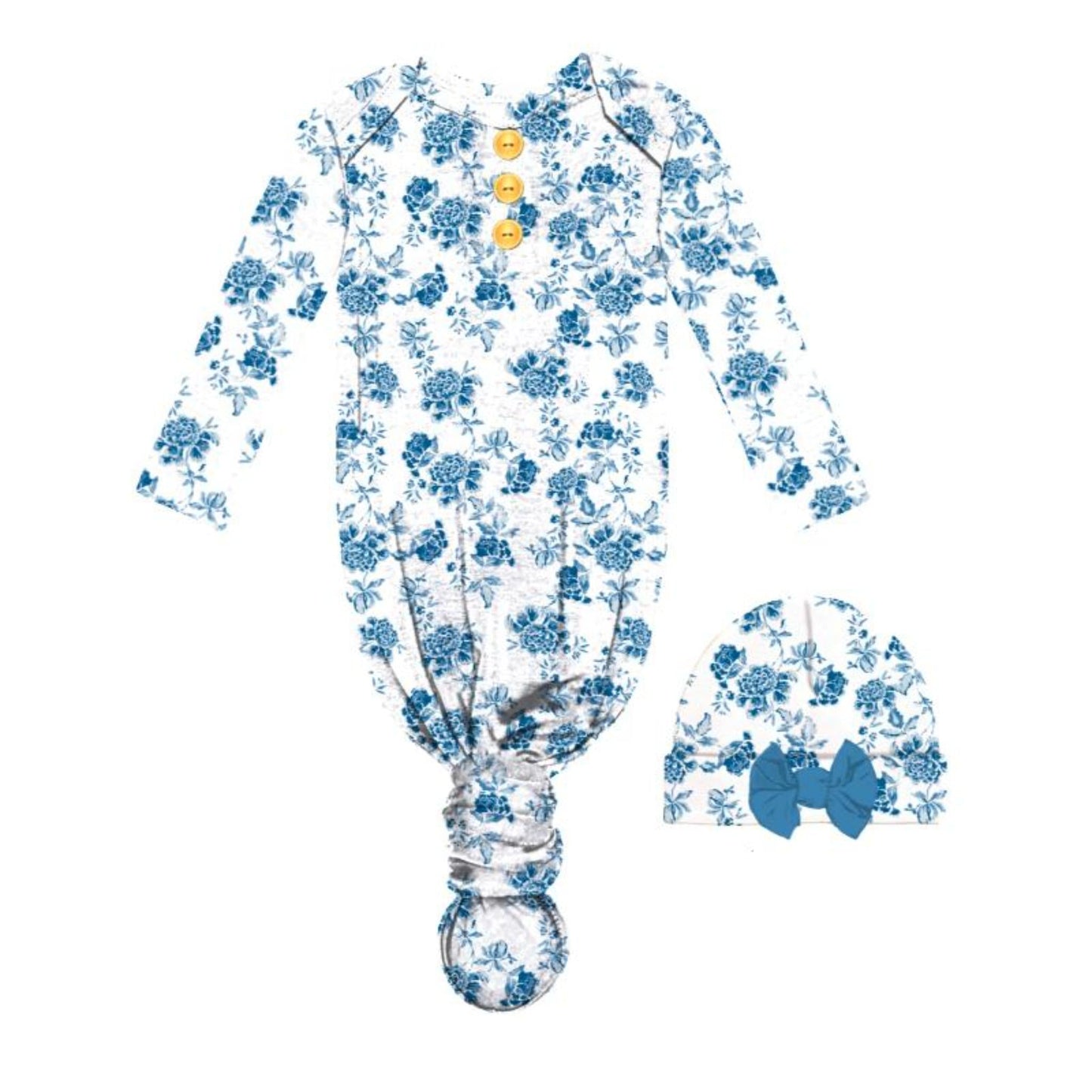 Kids Gown And Beanie Set