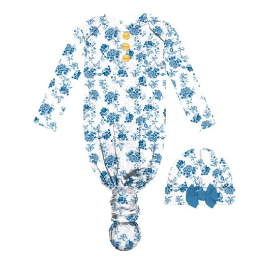 Kids Gown And Beanie Set