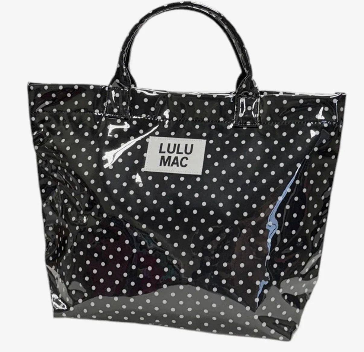 Black and white Polkadot Tote Bag