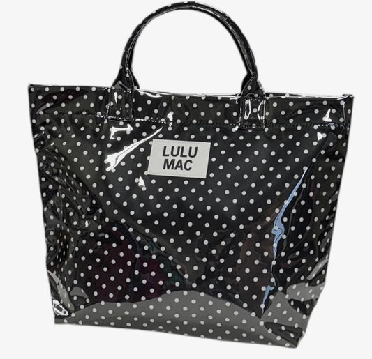 Black and white Polkadot Tote Bag