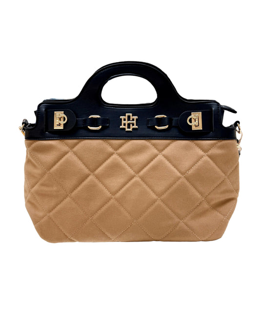 Savannah Handbag Latte Black Caroline Hill
